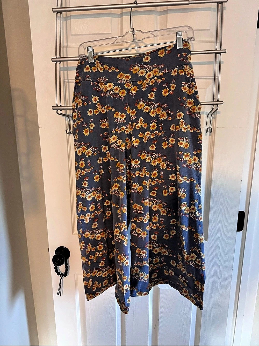 TOAD&CO Chaka Wide Leg Pant in Blue & Yellow Flowers Size Medium